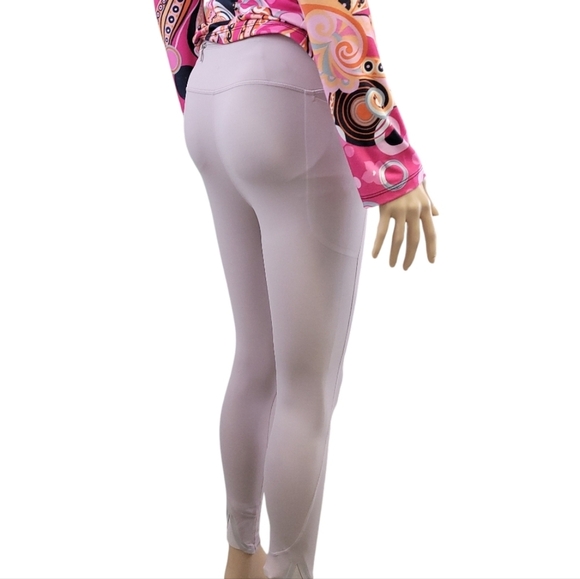 Athleta Womens Leggings With Rear Zip Pocket Split Reflective Ankles Size S - Picture 1 of 16